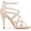 imageAllegra K Womens Open Toe Strappy Stiletto Heel Lace Up SandalsBeige