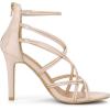 imageAllegra K Womens Open Toe Strappy Stiletto Heel Lace Up SandalsBeige