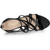 imageAllegra K Womens Open Toe Strappy Stiletto Heel Lace Up SandalsBlack