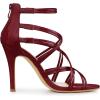 imageAllegra K Womens Open Toe Strappy Stiletto Heel Lace Up SandalsBurgundy