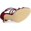 imageAllegra K Womens Open Toe Strappy Stiletto Heel Lace Up SandalsBurgundy