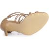 imageAllegra K Womens Open Toe Strappy Stiletto Heel Lace Up SandalsNude
