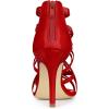 imageAllegra K Womens Open Toe Strappy Stiletto Heel Lace Up SandalsRed