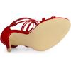 imageAllegra K Womens Open Toe Strappy Stiletto Heel Lace Up SandalsRed