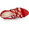 imageAllegra K Womens Open Toe Strappy Stiletto Heel Lace Up SandalsRed