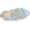 imageAllegra K Womens Open Toe Strappy Stiletto Heel Lace Up SandalsSky Blue