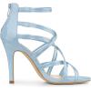 imageAllegra K Womens Open Toe Strappy Stiletto Heel Lace Up SandalsSky Blue