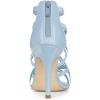 imageAllegra K Womens Open Toe Strappy Stiletto Heel Lace Up SandalsSky Blue