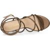 imageAllegra K Womens Open Toe Strappy Straps Stiletto Heel Brown Sandals 85 M US