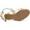 imageAllegra K Womens Open Toe Strappy Straps Stiletto Heel SandalsGold