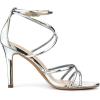imageAllegra K Womens Open Toe Strappy Straps Stiletto Heel SandalsSilver
