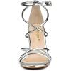 imageAllegra K Womens Open Toe Strappy Straps Stiletto Heel SandalsSilver