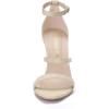 imageAllegra K Womens Open Toe Triple Straps Stiletto High Heel SandalsBeige