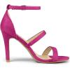 imageAllegra K Womens Open Toe Triple Straps Stiletto High Heel SandalsHot Pink