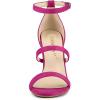 imageAllegra K Womens Open Toe Triple Straps Stiletto High Heel SandalsHot Pink