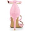 imageAllegra K Womens Open Toe Triple Straps Stiletto High Heel SandalsPink