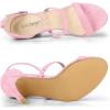 imageAllegra K Womens Open Toe Triple Straps Stiletto High Heel SandalsPink