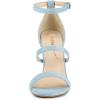 imageAllegra K Womens Open Toe Triple Straps Stiletto High Heel SandalsSky Blue