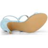 imageAllegra K Womens Open Toe Triple Straps Stiletto High Heel SandalsSky Blue