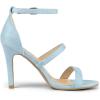 imageAllegra K Womens Open Toe Triple Straps Stiletto High Heel SandalsSky Blue
