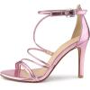 imageAllegra K Womens Party Strappy Stiletto High Heels SandalsPink