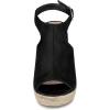 imageAllegra K Womens Peep Toe Slingback Platform Espadrilles Wedge SandalsBlack