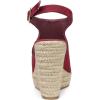 imageAllegra K Womens Peep Toe Slingback Platform Espadrilles Wedge SandalsBurgundy