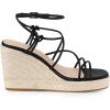 imageAllegra K Womens Platform Espadrille Wedge Heel Slingback Strappy SandalsBlack