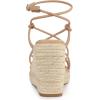 imageAllegra K Womens Platform Espadrille Wedge Heel Slingback Strappy SandalsNude