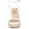 imageAllegra K Womens Platform Espadrille Wedge Heel Slingback Strappy SandalsWhite