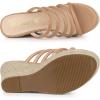 imageAllegra K Womens Platform Espadrille Wedge Strappy Straps Slides WedgesBeige
