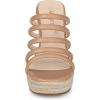 imageAllegra K Womens Platform Espadrille Wedge Strappy Straps Slides WedgesBeige