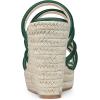 imageAllegra K Womens Platform Espadrille Wedge Strappy Straps Slides WedgesDark Green
