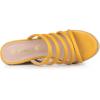 imageAllegra K Womens Platform Espadrille Wedge Strappy Straps Slides WedgesGolden Yellow