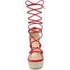 imageAllegra K Womens Platform Espadrilles Heels Clear Strap Lace Up Wedges SandalsRed