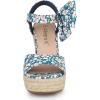 imageAllegra K Womens Platform Floral Printed Slingback Espadrille Wedge SandalsBlue