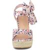 imageAllegra K Womens Platform Floral Printed Slingback Espadrille Wedge SandalsPink