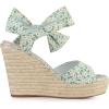 imageAllegra K Womens Platform Floral Printed Slingback Espadrille Wedge SandalsSky Blue