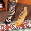 imageAllegra K Womens Platform Gladiator Strappy Indianapolis Stiletto Heel SandalsYellow