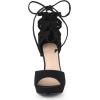 imageAllegra K Womens Platform Gladiator Strappy Open Toe Stiletto High Heel SandalsBlack