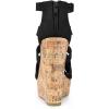 imageAllegra K Womens Platform Peep Toe Cutout Caged Cork Wedge Heel SandalsBlack