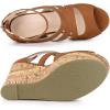imageAllegra K Womens Platform Peep Toe Cutout Caged Cork Wedge Heel SandalsBrown