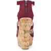 imageAllegra K Womens Platform Peep Toe Cutout Caged Cork Wedge Heel SandalsBurgundy