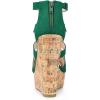 imageAllegra K Womens Platform Peep Toe Cutout Caged Cork Wedge Heel SandalsGreen