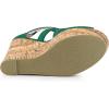 imageAllegra K Womens Platform Peep Toe Cutout Caged Cork Wedge Heel SandalsGreen