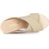 imageAllegra K Womens Platform Slide Wedge SandalsBeige
