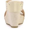imageAllegra K Womens Platform Slide Wedge SandalsBeige