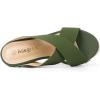 imageAllegra K Womens Platform Slide Wedge SandalsDark Green