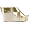 imageAllegra K Womens Platform Slide Wedge SandalsGold Tone