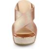imageAllegra K Womens Platform Slide Wedge SandalsRose Gold